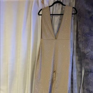 Gold jumpsuit body suit